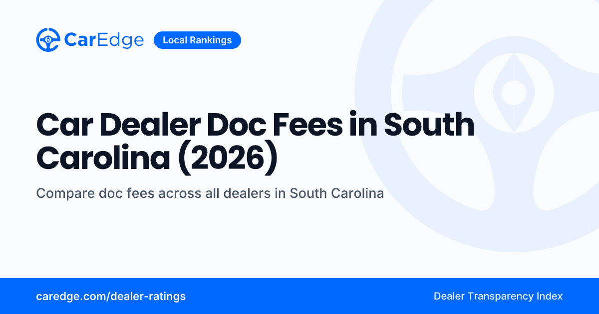 Car Dealer Doc Fees in South Carolina (2026) | CarEdge