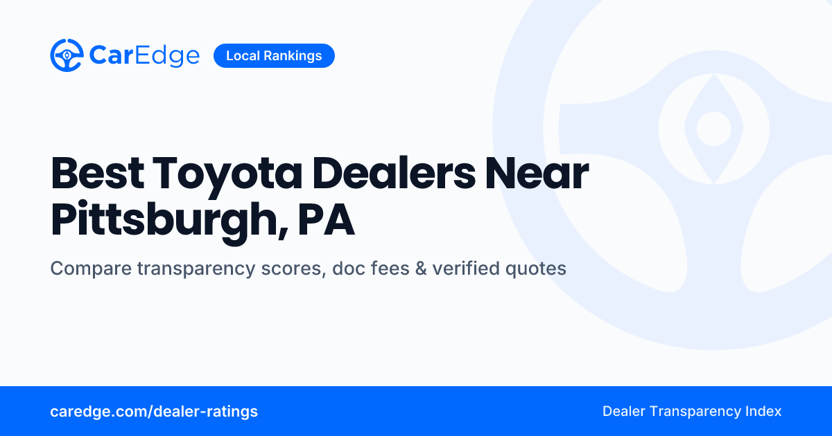 Best Toyota Dealers Near Pittsburgh, PA | CarEdge Dealer Transparency Index