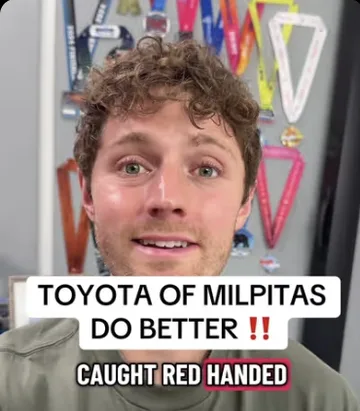 CarEdge TikTok: Toyota of Milpitas, do better. Caught red handed.