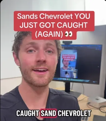 CarEdge TikTok: Sands Chevrolet, you just got caught again.