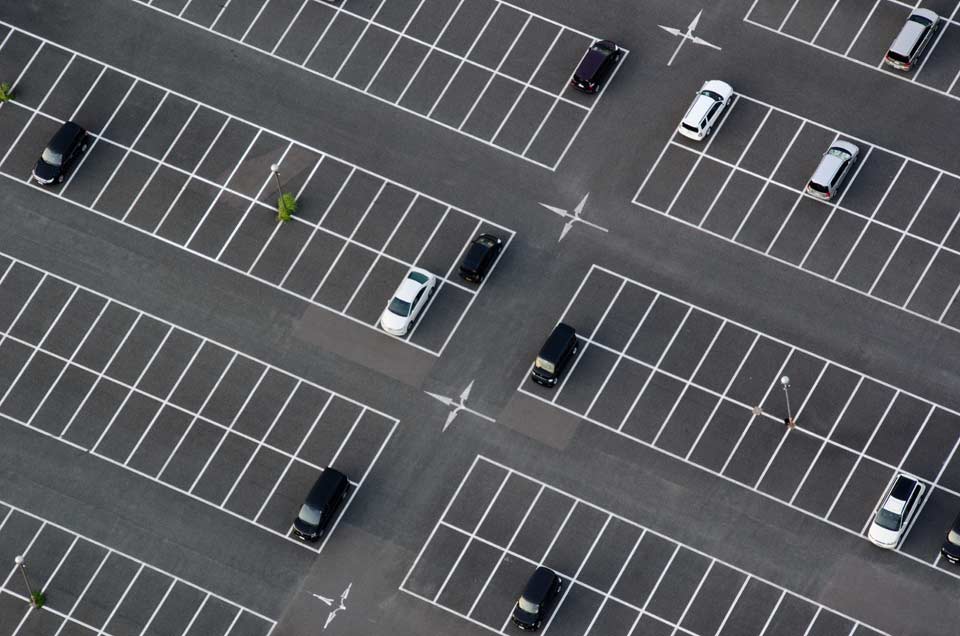 Empty Car Dealership Lot