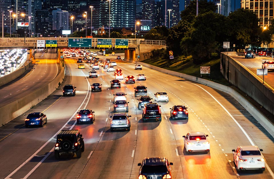 Commuter Traffic Into City