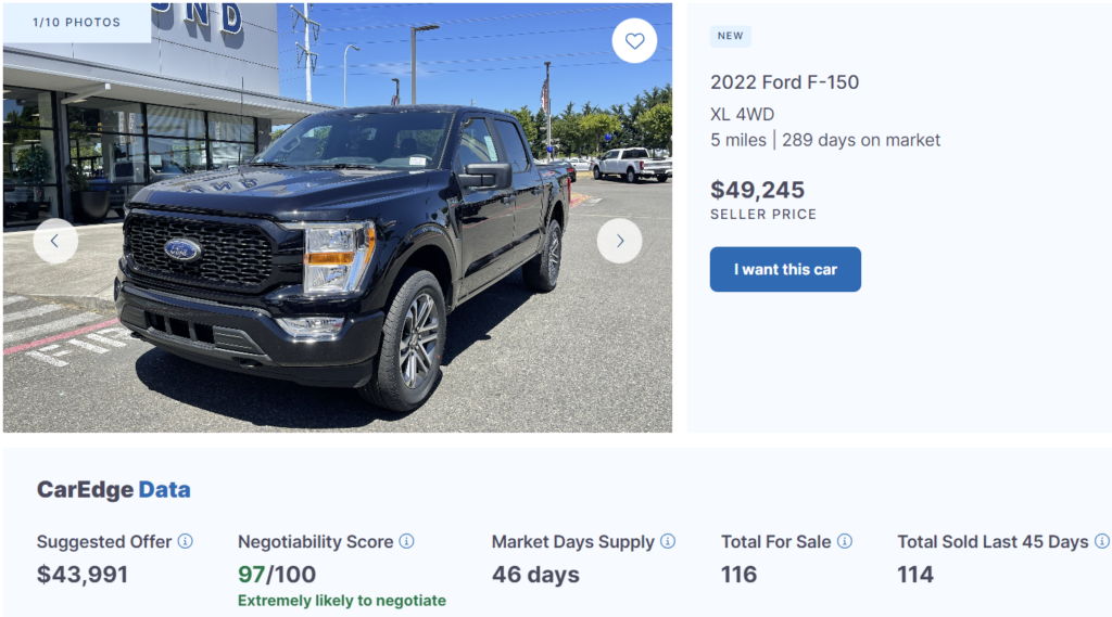 Ford F-150 prices and negotiability in 2023