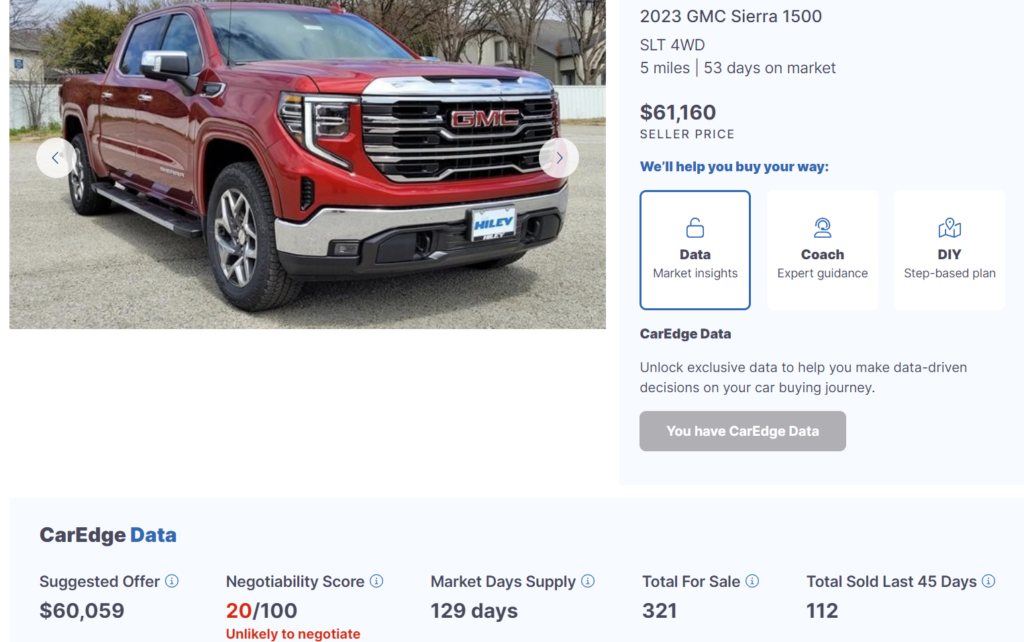 negotiate GMC Sierra truck prices in 2023