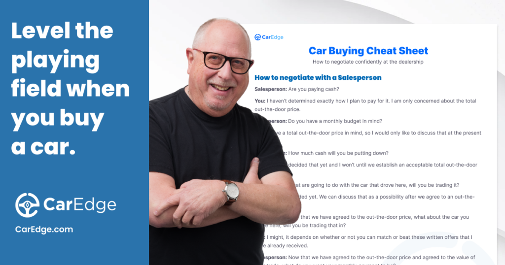 Car buying cheat sheet 2024