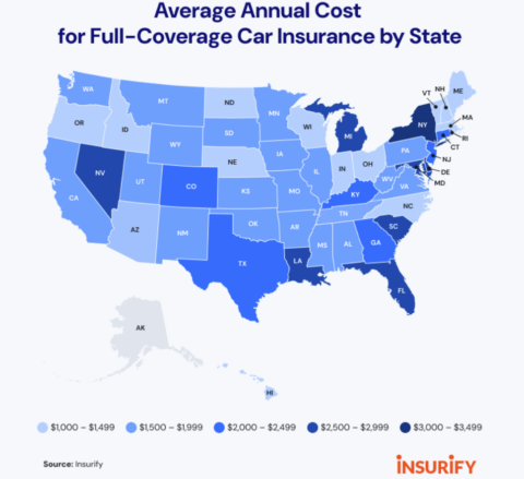 Car Insurance Rates Soared 24 In 2023 Here S The Forecast For 2024 Average Cost Of Car Insurance By State 2024 480x439 