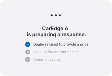 CarEdge AI is preparing a response